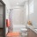bathroom with sink mirror shower and toilet 