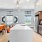 kitchen with large island