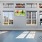 large gym with windows and tv