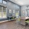 co working space with chairs and tables
